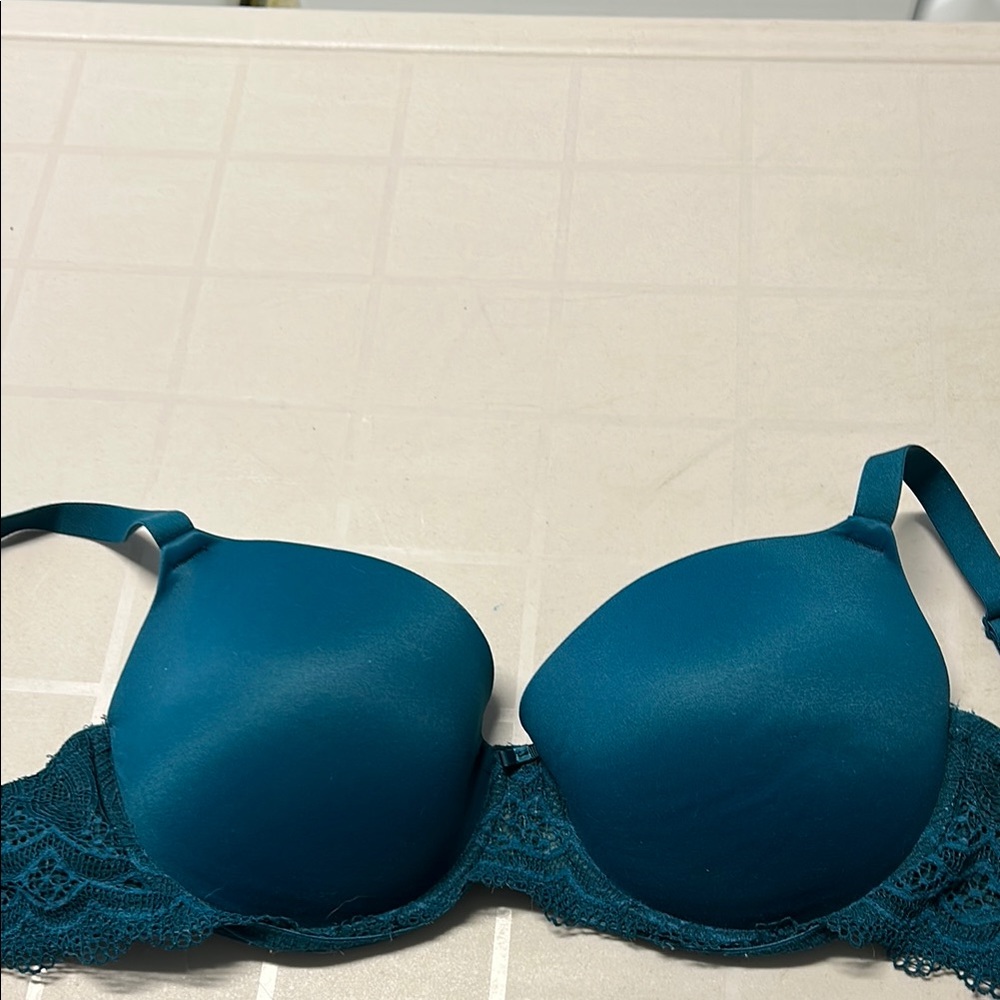 Auden Teal Lace Bra with Underwire Support
